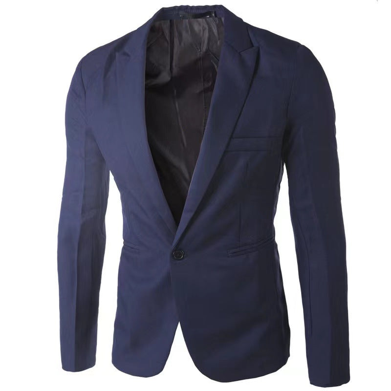 Slim Fit Casual Blazer With A Single Button (Men's)