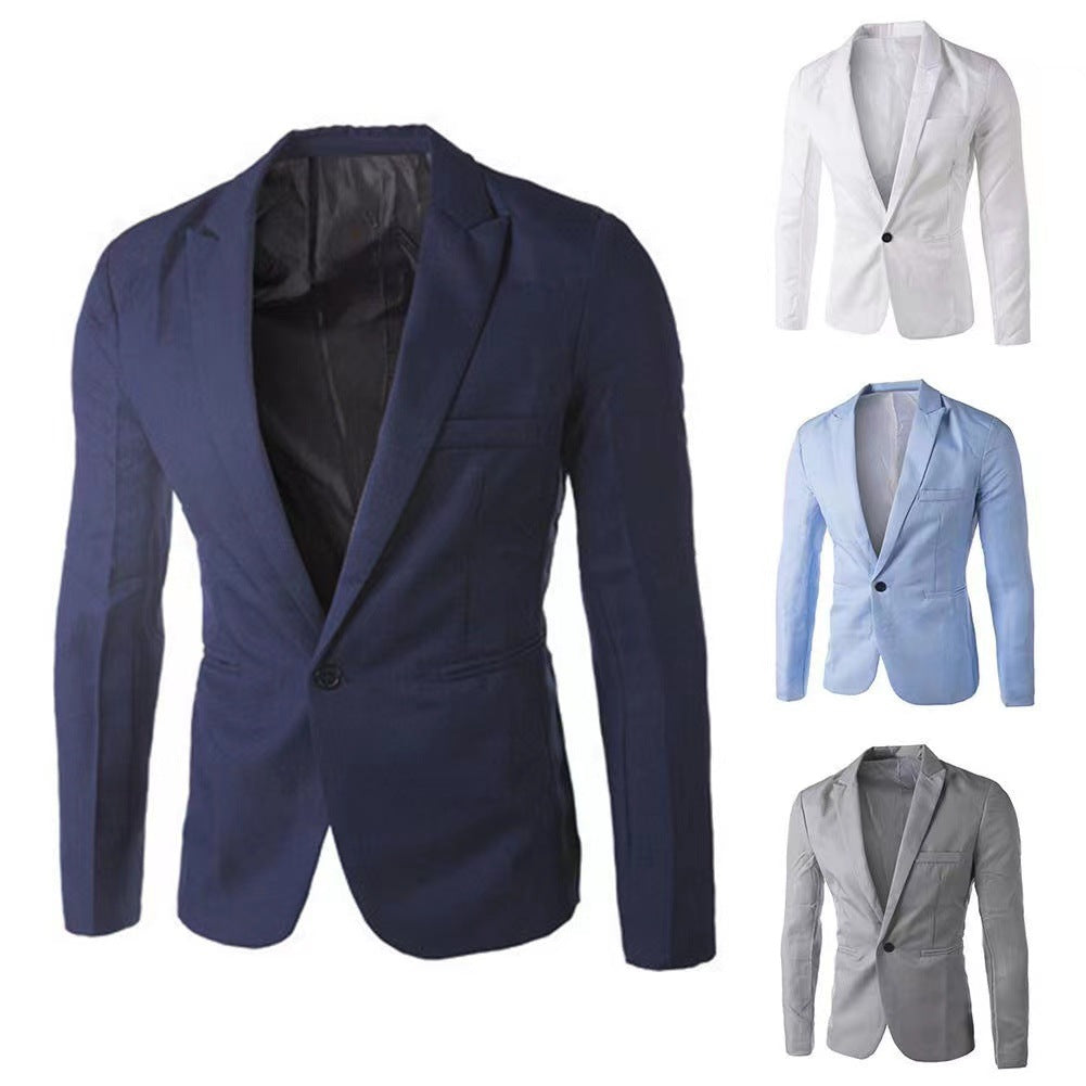 Slim Fit Casual Blazer With A Single Button (Men's)
