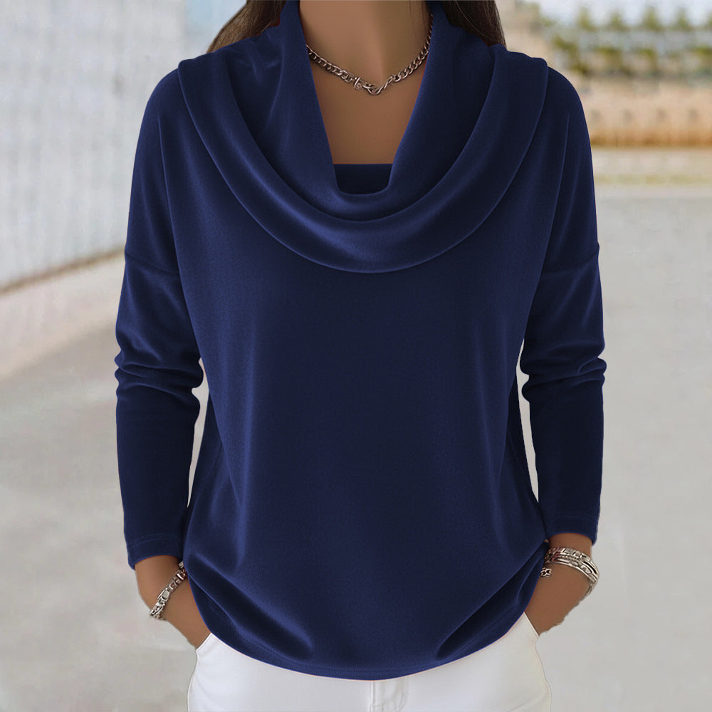 Long sleeve Fashionable Velvet Wide-cut Top
