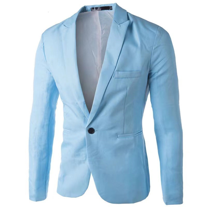 Slim Fit Casual Blazer With A Single Button (Men's)