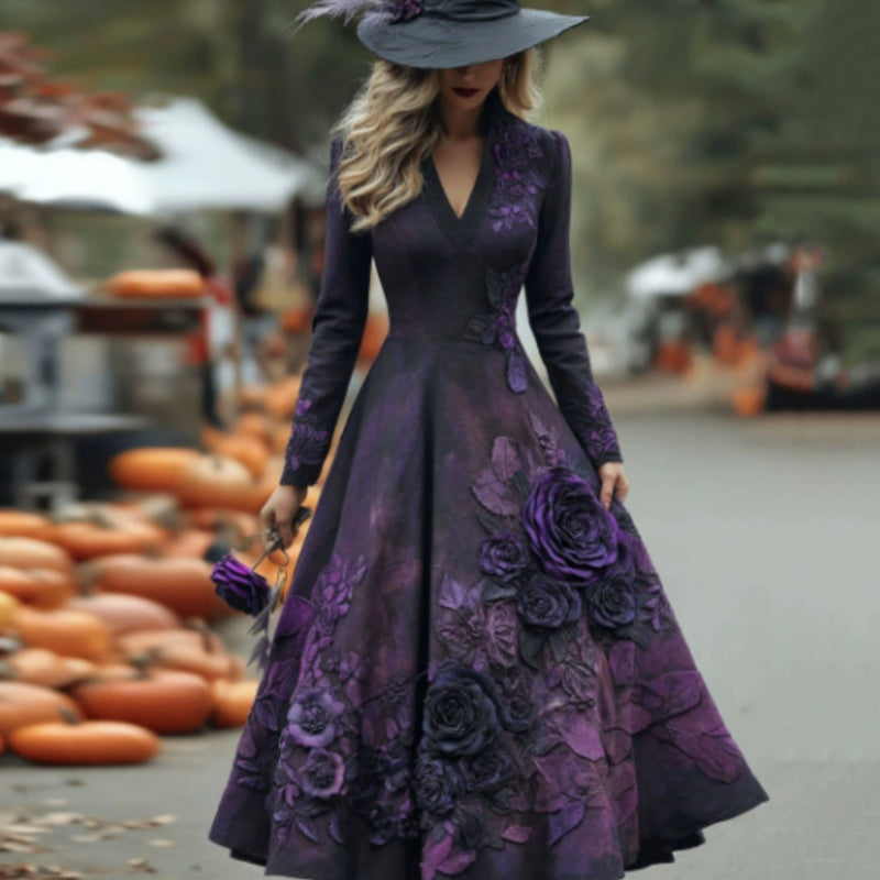 Fashionable 3D Printed Loose Dress