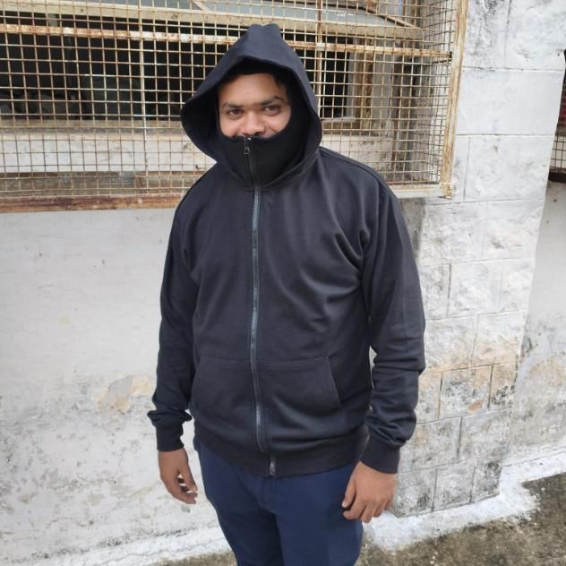 Full Sleeves Zipper Hoodie with Mask