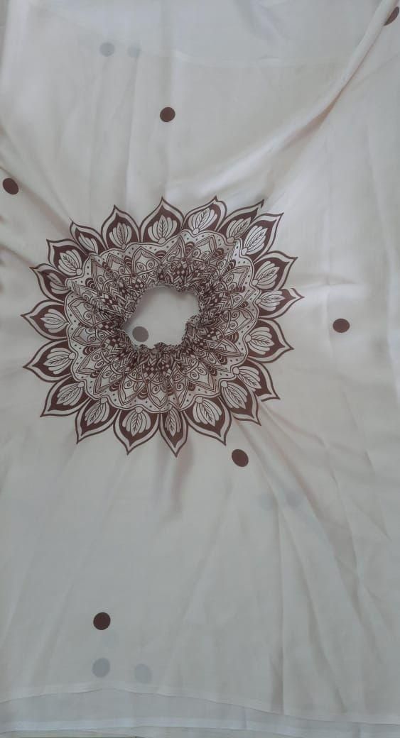 Silk Kaftan Saree With Unstitched Blouse