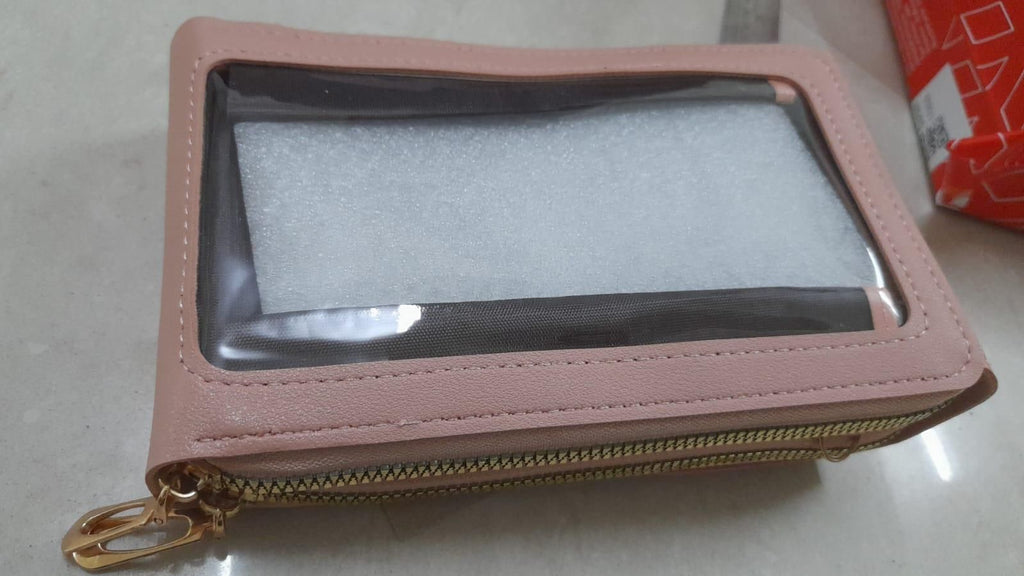 Double Layer Leather Sling Bag For Mobile And Accessories (Women)