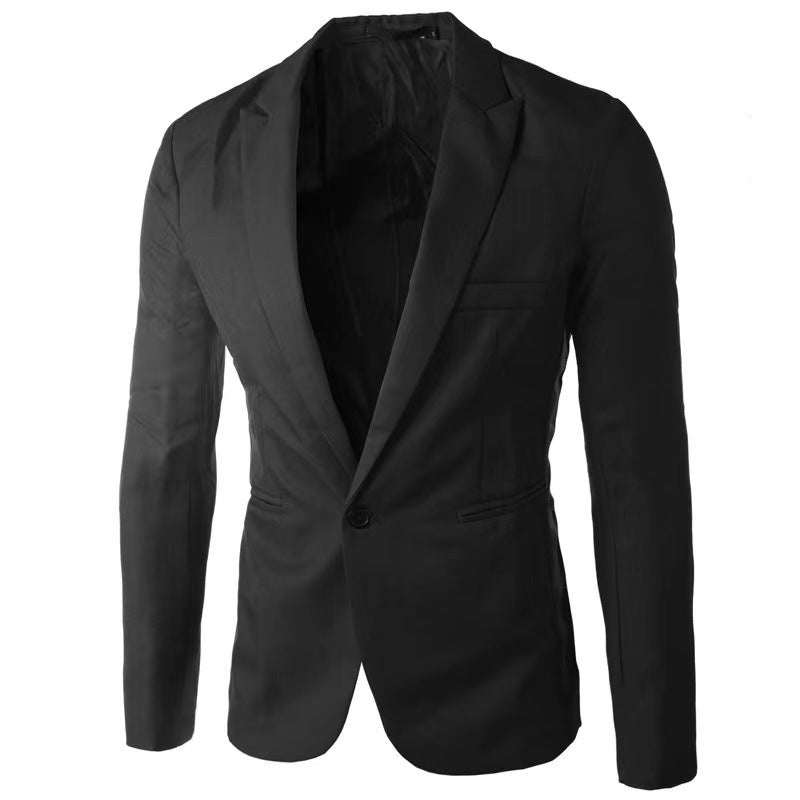 Slim Fit Casual Blazer With A Single Button (Men's)