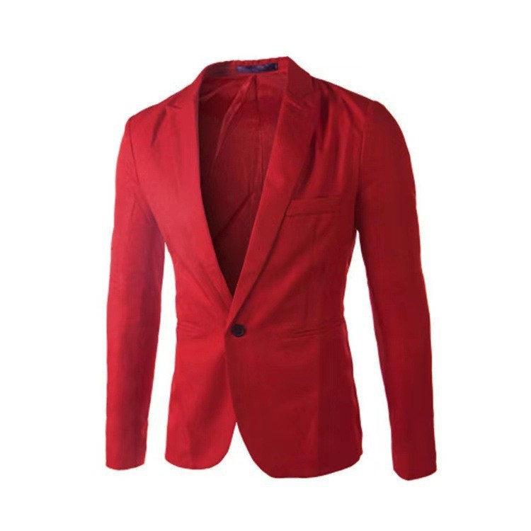 Slim Fit Casual Blazer With A Single Button (Men's)