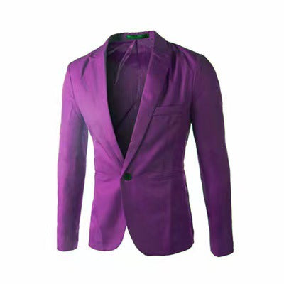 Slim Fit Casual Blazer With A Single Button (Men's)