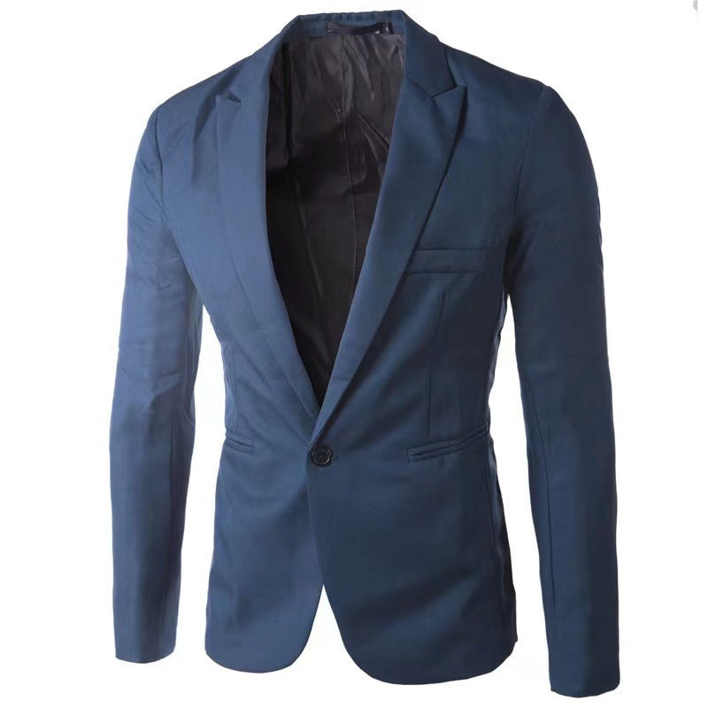 Slim Fit Casual Blazer With A Single Button (Men's)